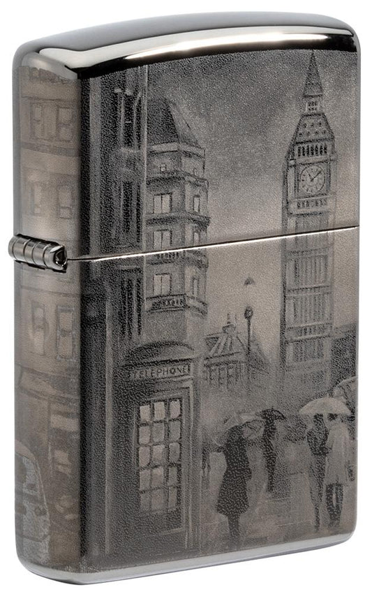 Big Ben 360 Photo Image Black Ice Windproof Lighter