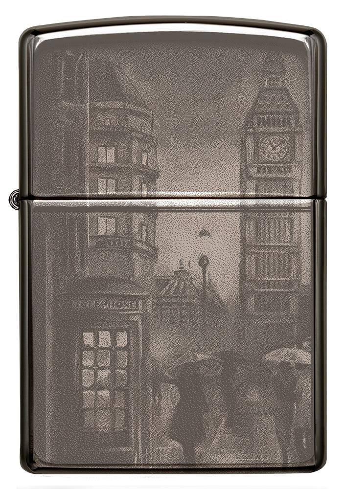 Big Ben 360 Photo Image Black Ice Windproof Lighter