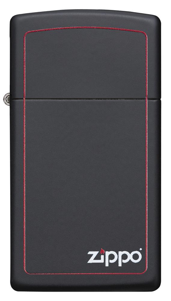 1618ZB, Zippo Slim Black Matte - Front View