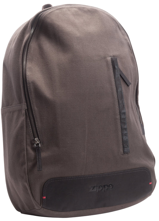 Leather Canvas Backpack Zippo