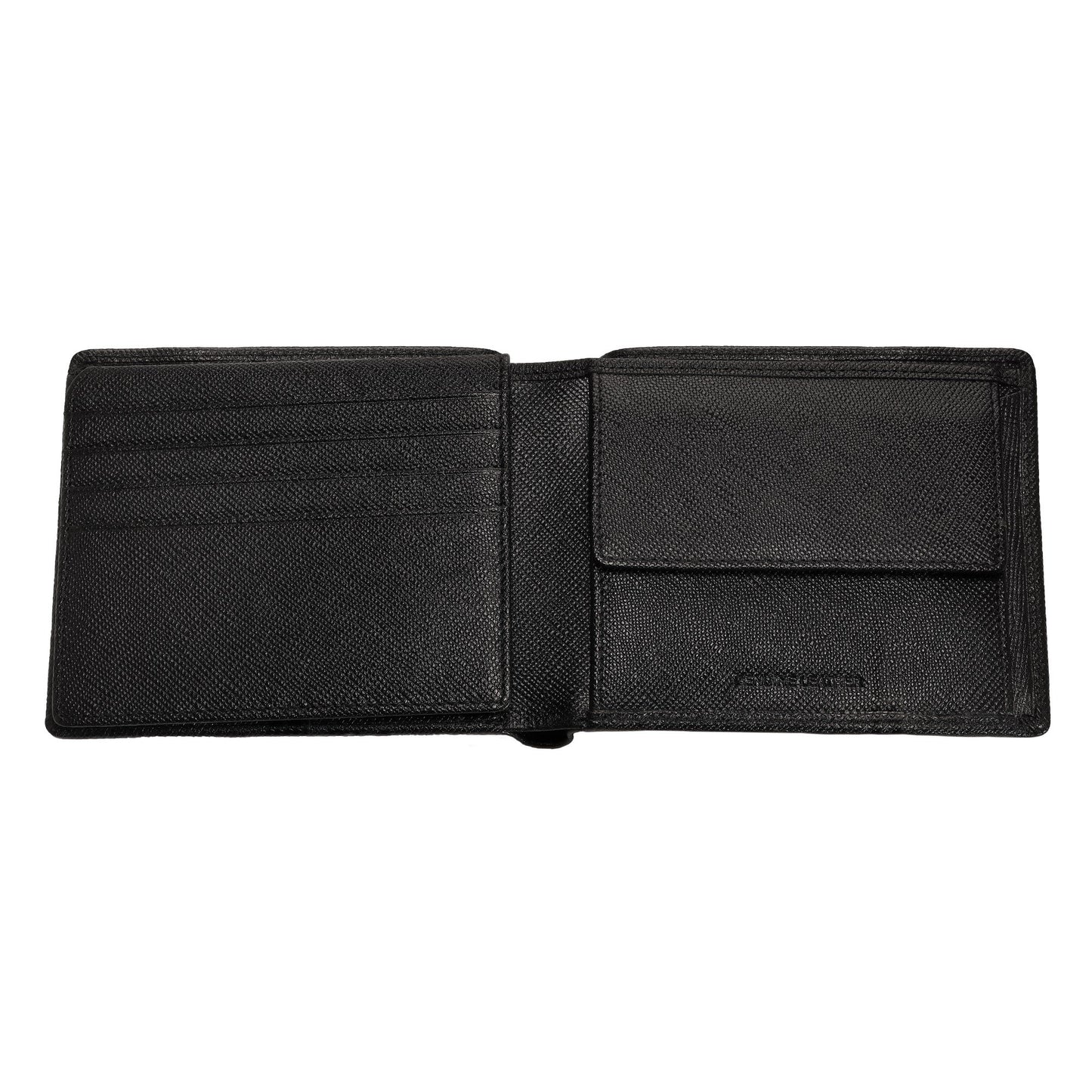 Saffiano Top-Fold Strap Wallet Open