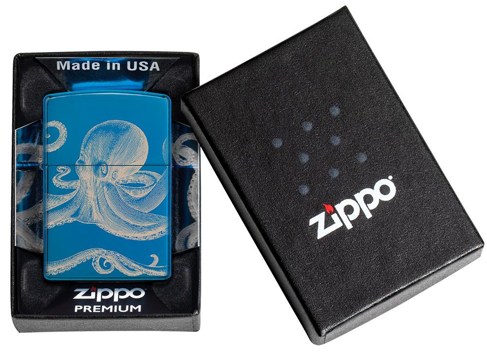 Blue 360° Octopus Design Windproof Lighter