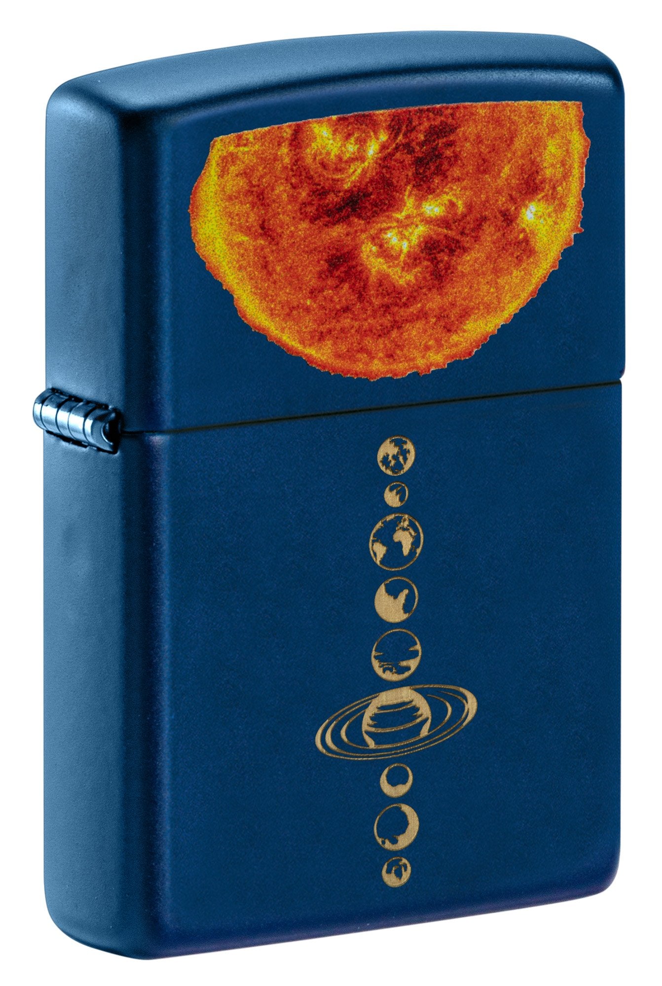 Solar System Navy Matte Colour Image Windproof Lighter