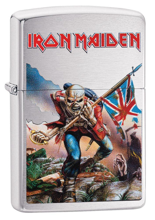 29432, Iron Maiden Eddie the Head Album Artwork, Color Image, Brushed Chrome, Classic Case