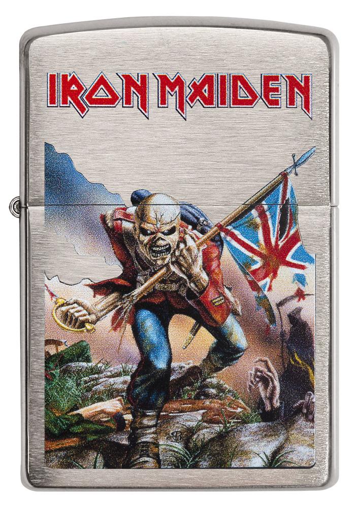 29432, Iron Maiden Eddie the Head Album Artwork, Color Image, Brushed Chrome, Classic Case