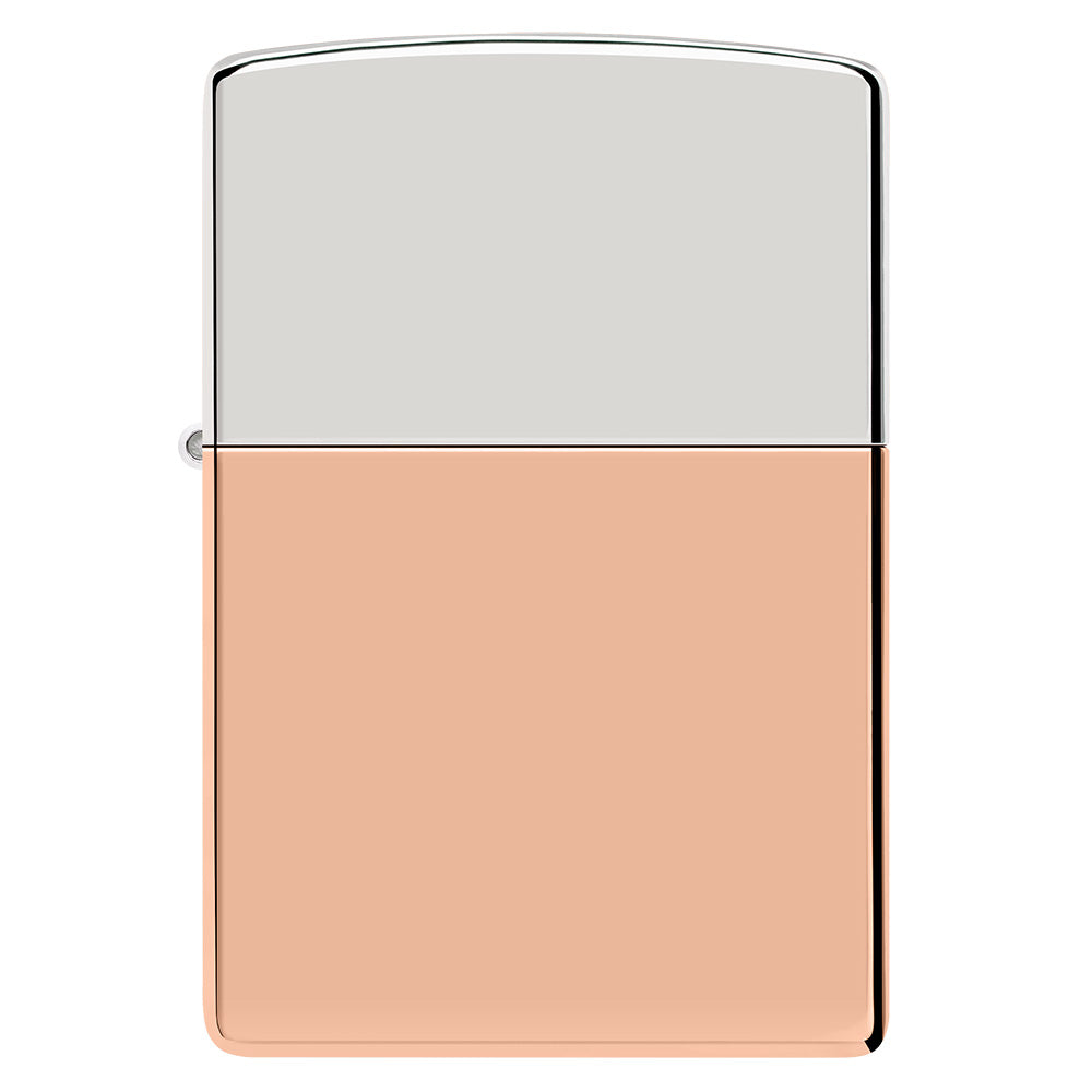 Front view of the Zippo Bimetal Case Copper storm lighter