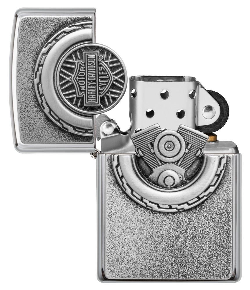 Harley-Davidson® Engine Surprise Emblem Street Chrome Lighter 