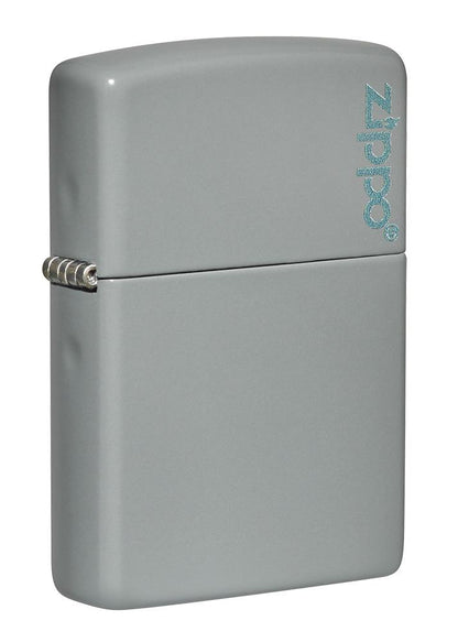 Classic Flat Grey Zippo Logo Windproof Lighter