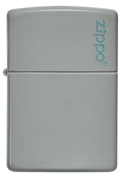 Classic Flat Grey Zippo Logo Windproof Lighter