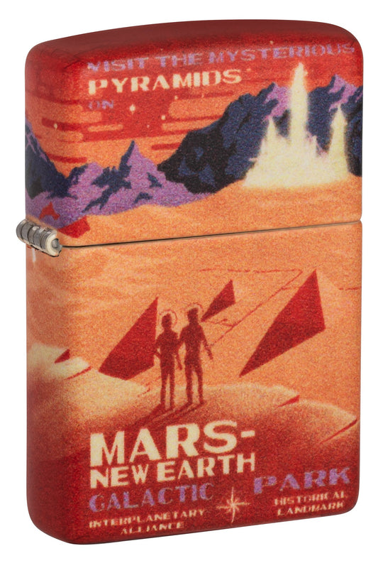 540° Mars Design White Matte Windproof Lighter Online Only