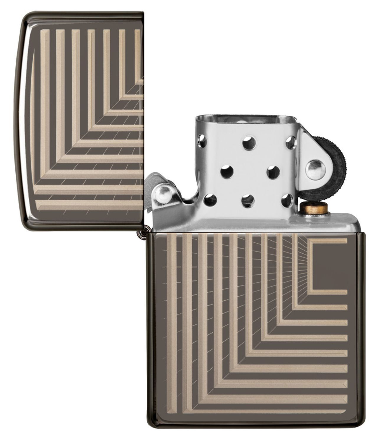 Box Pattern Laser Engrave Windproof Lighter