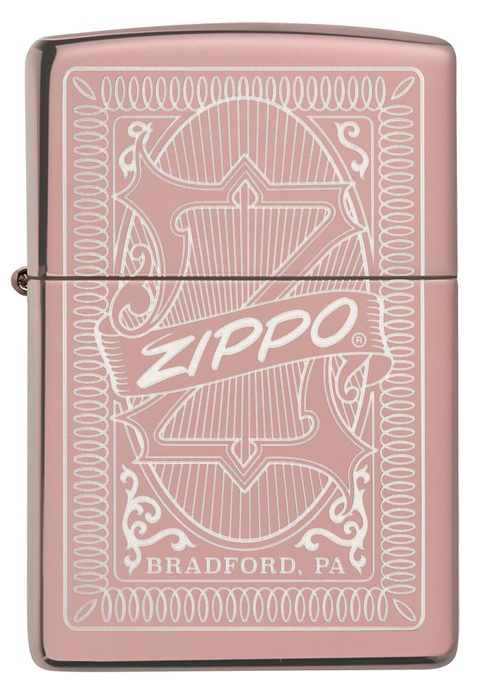 Reimagine Zippo Design High Polish Rose Gold Windproof Lighter