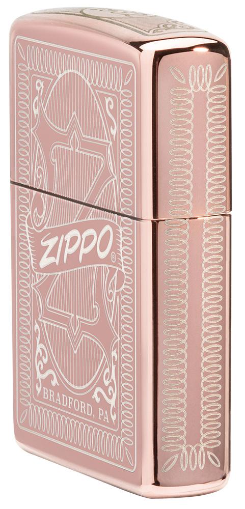 Reimagine Zippo Design High Polish Rose Gold Windproof Lighter