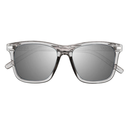 Front View Zippo Sunglasses Grey Lenses With Grey Transparent Frames